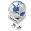 Promotional Puzzle Globe - Polished Chrome with Logo
