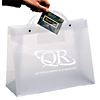Promotional Tube Handle Bag, Frosted Clear with Pocket - 16" x 12" x 6" with Logo