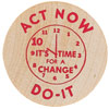 Promotional Screened Wooden Nickels with Logo