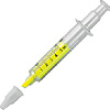 Promotional Highlighter - Hypodermic Syringe Shape with Logo