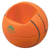 Promotional Cell Phone Cradle Stress Ball - Basketball with Logo