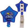 Promotional Retractable Badge Holder Clip - Star with Logo