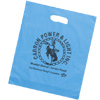 Promotional Frosted Die Cut Handle Bag - 15" w x 18" h x 4" d with Logo