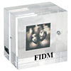 Promotional MoMA Double-Sided Acrylic Photo Cube / Paperweight - 3.5" sq with Logo