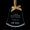 Promotional Bell Ornament / Suncatcher - Jade Crystal with Logo