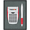Promotional Flip-n-Fold Calculator / Ballpoint Pen Gift Set with Logo