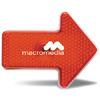 Promotional Light Up Blinking Button - Arrow with Logo