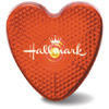 Promotional Light Up Blinking Button - Heart with Logo