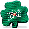 Promotional Light Up Blinking Button - Clover / Shamrock with Logo