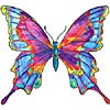 Promotional Butterfly Stock Temporary Tattoo - 2" with Logo