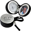Promotional Zippered Case Travel Clock with Picture Frame - 1-1/4" with Logo