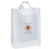 Promotional Shopping Bag, Frosted Soft Loop Shopper - 13" w x 17" h x 6" d with Logo