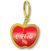 Promotional Color Dome Apple-Shaped Brass Keychain with Logo