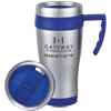 Promotional Blue Bullet Travel Mug - 16 oz. with Logo