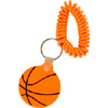 Promotional Basketball Keychain on Coil with Logo
