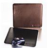 Promotional Leather Mouse Pad by LEEMAN New York Collection - Rectangle - Thin with Logo