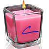 Promotional Candle in Square Glass Holder - 8 oz. with Logo