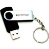 Promotional USB 2.0 Swing Drive with Keychain - 2GB with Logo