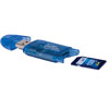 Promotional Translucent USB 2.0 8 in 1 Card Reader / Writer with Logo