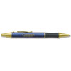 Promotional Glossy Metal Click Action Rubber Grip Pen with Logo