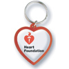 Promotional Color Dome Heart-Shaped Keychain with Logo