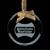 Promotional Round Ornament / Suncatcher - Jade Crystal with Logo