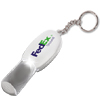 Promotional White Lighted Magnifier Keychain with Logo