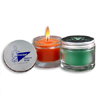 Promotional Candle in Round Glass with Tin Lid - 2 oz. with Logo