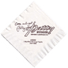 Promotional 3-Ply White Beverage Napkins - 5" x 5" with Logo
