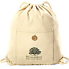 Promotional * CLOSEOUT * Organic Cotton Cinchpack - 14" w x 16.5" h with Logo
