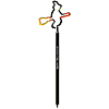 Promotional Witch on a Broom Shaped Twist Pen - Transparent & Clear Colors with Logo