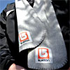 Promotional Fleece Scarf with Custom Woven Labels with Logo