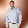 Promotional Classic Wrinkle-Free Long-Sleeve Oxford Shirt by UltraClub ® - Men&prime;s - Stripes with Logo