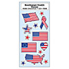 Promotional Patriotic American Flag Stickers -  3-1/4" h x 7" h" with Logo