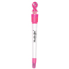 Promotional Light Up Pen - Pink Ribbon with Logo