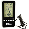 Promotional Indoor / Outdoor Digital Thermometer Weather Station Alarm Clock with Logo
