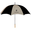Promotional Metal Shaft with Wood Handle Golf Umbrella - 60" with Logo