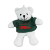 Promotional Stuffed White Bear Keychain Ornament with Logo