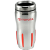 Promotional Color Accent Grip Stainless Steel Travel Tumbler - 16 oz. with Logo