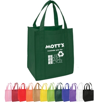 Jumbo Reusable Grocery Shopping Tote Bag - 13" w x 15" h x 10" d