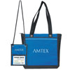Promotional Double or Nothing Tote Bag and Tradeshow Badgeholder- 16" w x 14" h x 4" d with Logo
