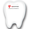 Promotional Tooth Shaped Die-Cut Self Adhesive Note Pad by ePromoNotes - 25 Sheet - 3" x 4" with Logo