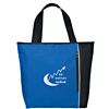 Promotional Top & Outside Zippered Tote Bag - 19" w x 15" h with Logo