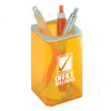 Promotional Translucent Pen & Pencil Cup with Logo