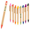 Promotional Recycled Paper Barrel & Wood Clip Pen with Logo