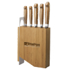 Promotional Bamboo Knife Set - 5 Piece with Logo