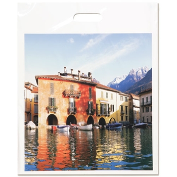 Plastic Grab Bags - Full Color Imprint - 9" x 12"