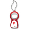 Promotional Bottle/Can Opener Keychain with Health and Beauty Theme Stock Art - Full Color Dome with Logo