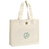 Promotional Organic Cotton Gusset Tote Bag - 15-1/4" w x 13-1/2" h x 5" d" with Logo