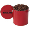 Promotional Chocolate Mini Pretzels in 1/2 Gallon Tin with Logo